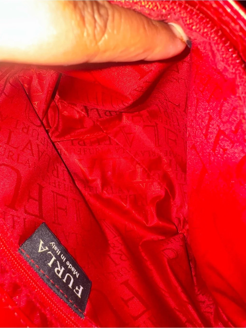 Furla structured croc